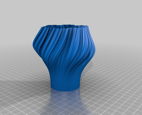 纹络花瓶3D打印模型