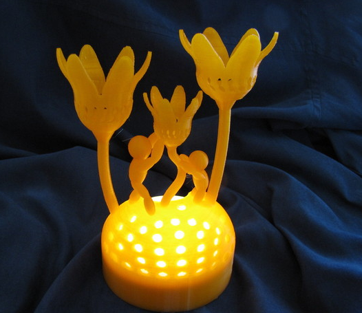 玫瑰花瓣台灯3D打印模型