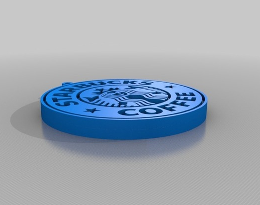 星巴克徽标3D打印模型