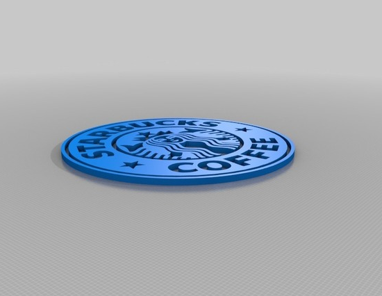 星巴克徽标3D打印模型