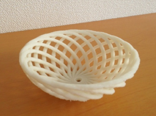 镂空收纳竹筐3D打印模型