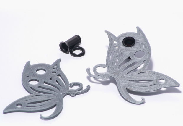 蝴蝶耳环3D打印模型