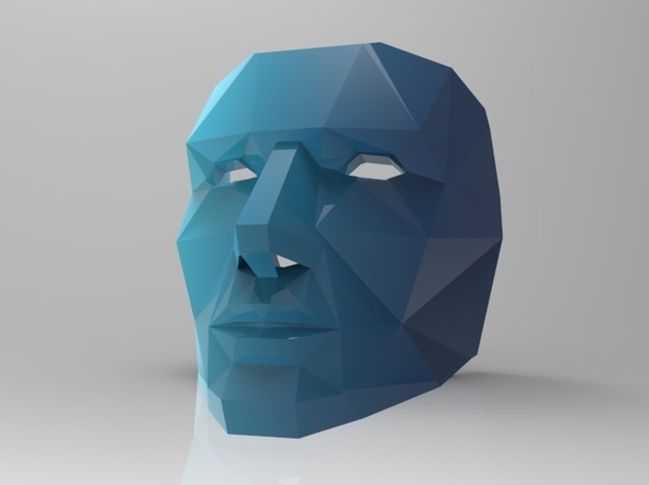 蓝色头盔 3D打印模型