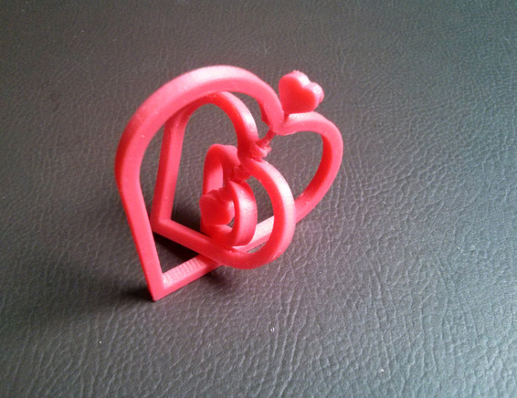 爱心吊坠3D打印模型