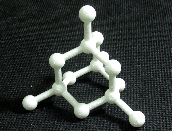 金刚石化学分子式模型3D打印模型