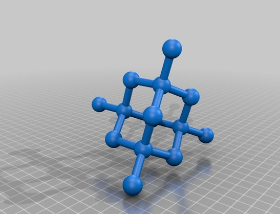 金刚石化学分子式模型3D打印模型