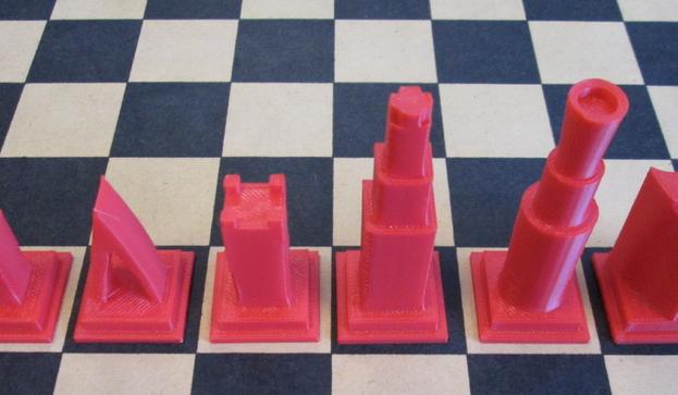建筑棋子3D打印模型