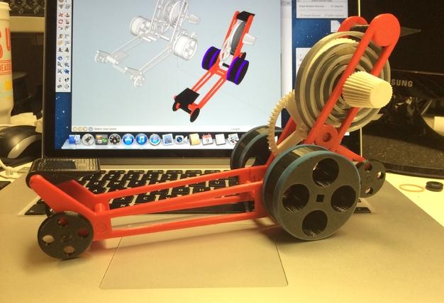 后轮设计3D打印模型