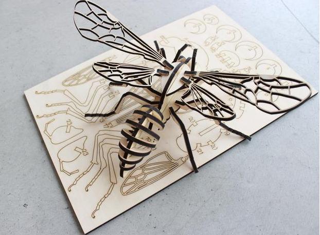 小蜜蜂拼图3D打印模型