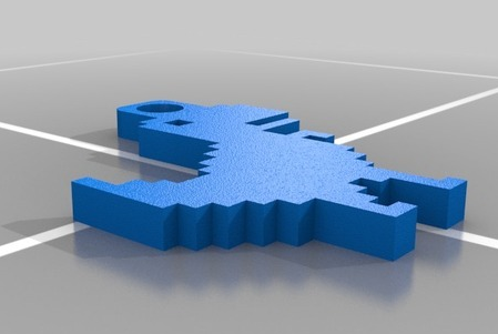 恐龙钥匙扣3D打印模型