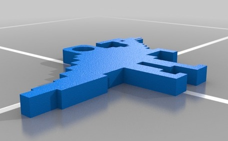 恐龙钥匙扣3D打印模型