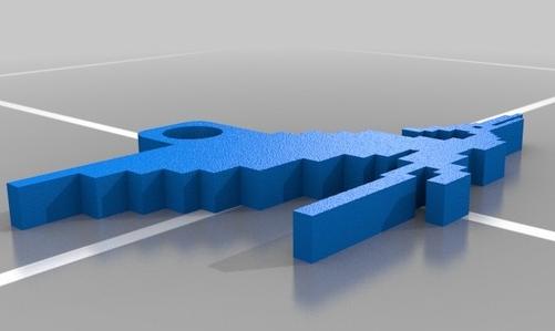 恐龙钥匙扣3D打印模型
