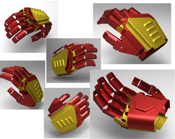DC蝙蝠侠钣金手套3D打印模型