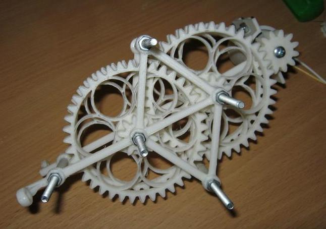 减速齿轮机3D打印模型