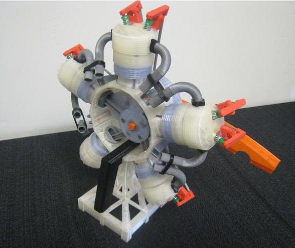 星型发动机3D打印模型