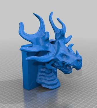 Q版龙头图腾3D打印模型