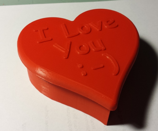 心形收纳盒3D打印模型