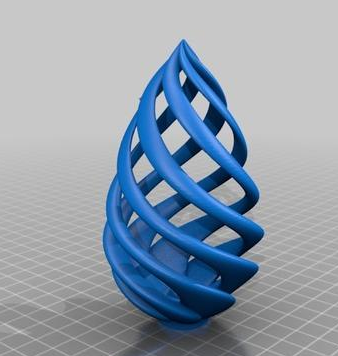 冰激凌螺旋式螺旋灯饰3D打印模型