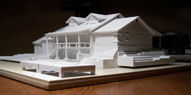 英式简约别墅3D打印模型
