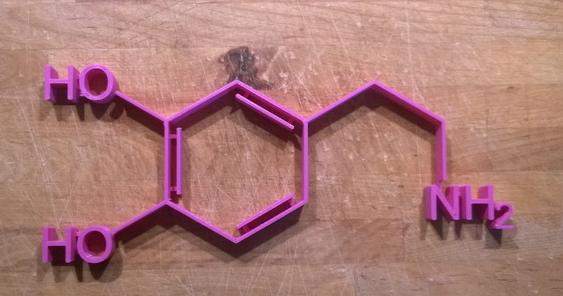 多巴胺多巴胺化学分子式3D打印模型