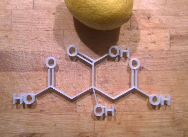 柠檬酸化学分子式3D打印模型