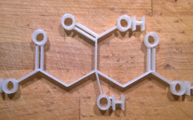 柠檬酸化学分子式3D打印模型