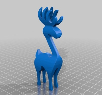 麋鹿3D打印模型