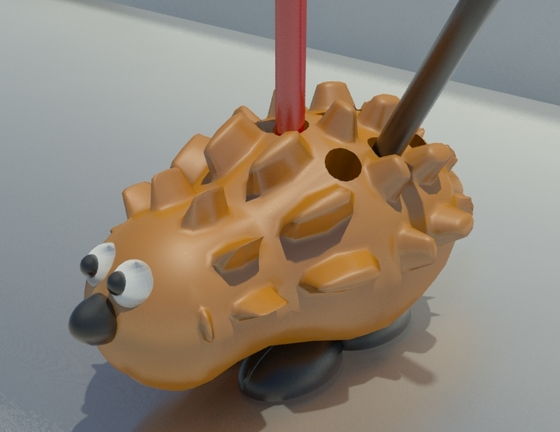 豪猪笔筒3D打印模型