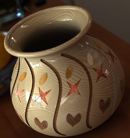 炫彩陶瓷花瓶3D打印模型
