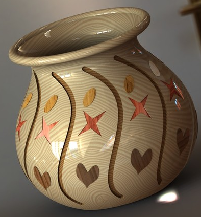 炫彩陶瓷花瓶3D打印模型