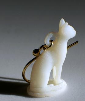 猫型耳环3D打印模型