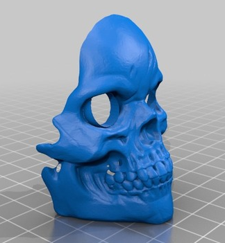 骷髅镂空面具3D打印模型