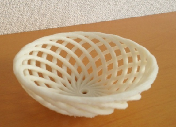 镂空竹篮果盘3D打印模型