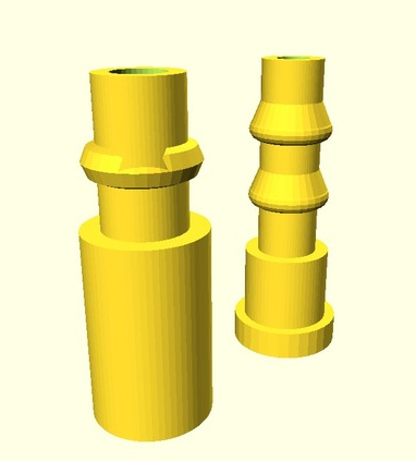 软管倒钩连接器3D打印模型