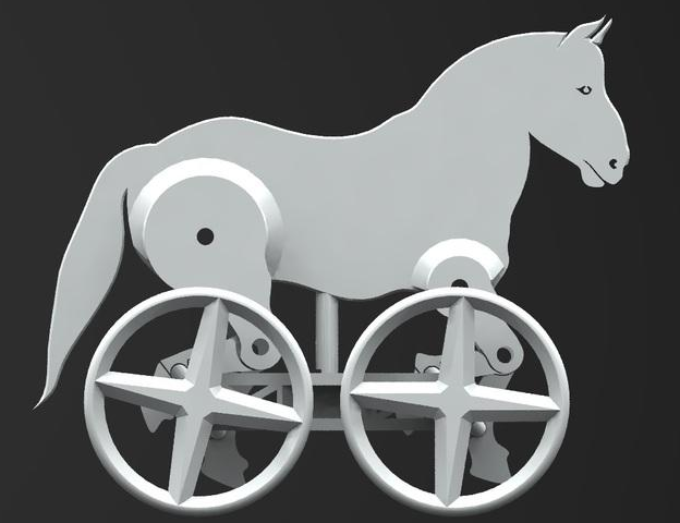 马车模具设计3D打印模型