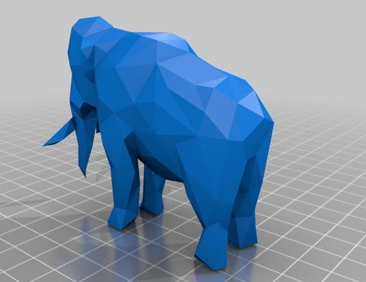 低聚猛犸象3D打印模型