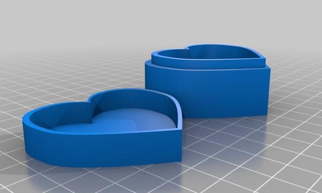 爱心盒子3D打印模型