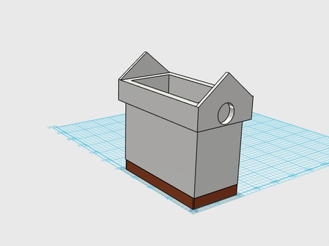 小镇笔筒放置工具3D打印模型