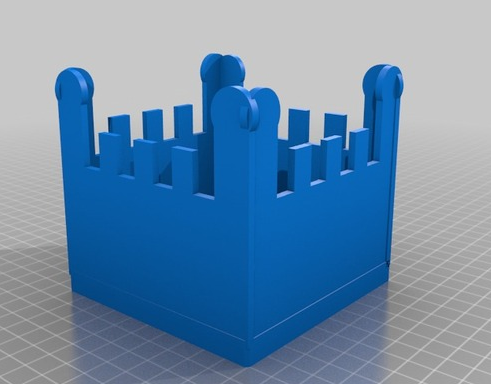 小镇笔筒放置工具3D打印模型