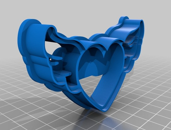 心形饼干模具3D打印模型