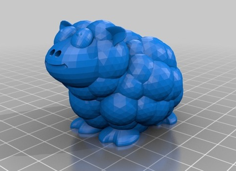 圆球小绵羊3D打印模型