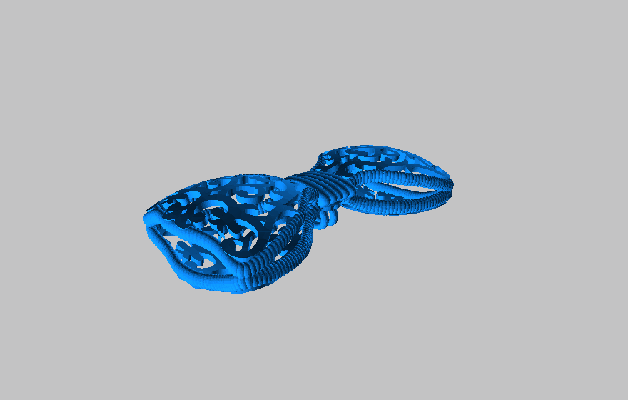 镂空蝴蝶结领结3D打印模型
