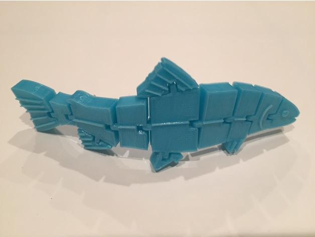 鱼型钥匙环装饰3D打印模型