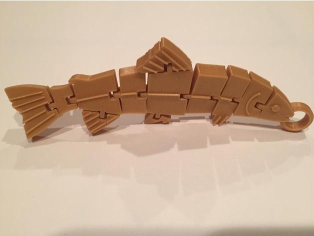 鱼型钥匙环装饰3D打印模型
