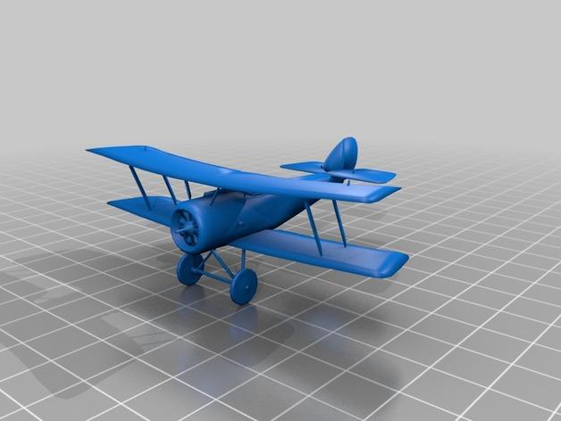 一战复古飞机3D打印模型