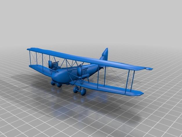一战复古飞机3D打印模型