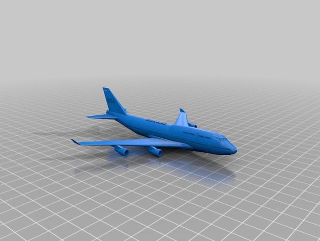 波音747飞机3D打印模型