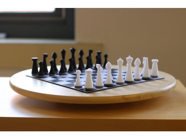 简约国际象棋3D打印模型