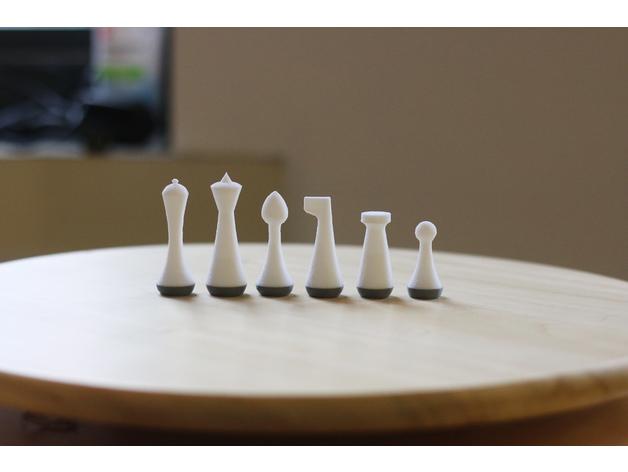 简约国际象棋3D打印模型