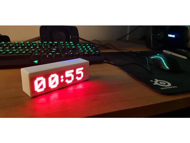 LED电子钟框架3D打印模型